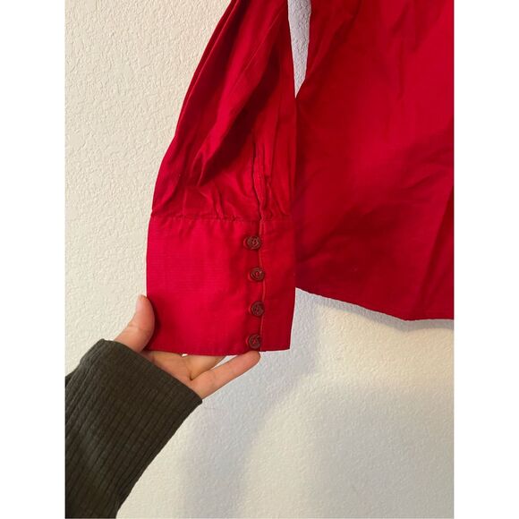 Kenar Peasant Tunic Top Long Sleeves Embroidered High Neck size large - Picture 4 of 6